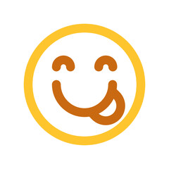 Editable yummy, hungry, tongue-out face vector icon. Part of a big icon set family. Perfect for web and app interfaces, presentations, infographics, etc