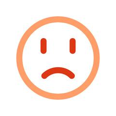 Editable frowning, sad, disappointed face vector icon. Part of a big icon set family. Perfect for web and app interfaces, presentations, infographics, etc