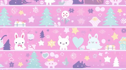 Fototapeta premium christmas element plaid pastel background