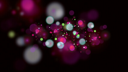Colorful bokeh light illusion background for party celebration  