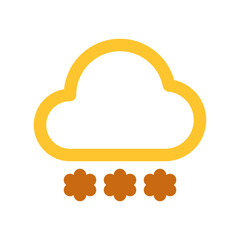 Editable snowfall vector icon. Part of a big icon set family. Perfect for web and app interfaces, presentations, infographics, etc