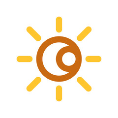 Editable vector sun and moon icon. Part of a big icon set family. Perfect for web and app interfaces, presentations, infographics, etc