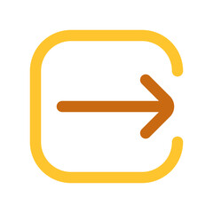 Editable vector logout exit icon. Part of a big icon set family. Perfect for web and app interfaces, presentations, infographics, etc