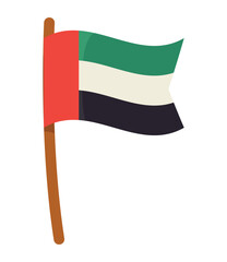 uae national day flag in pole