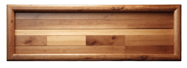 empty wooden signboard isolated on transparent background generative ai