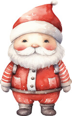 christmas santa claus in red suitinstant, in the style of watercolor