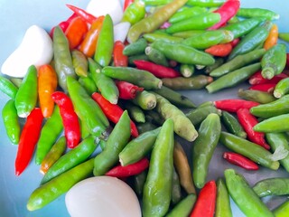 red and green peppers