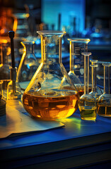 chemical laboratory glassware, generative ai