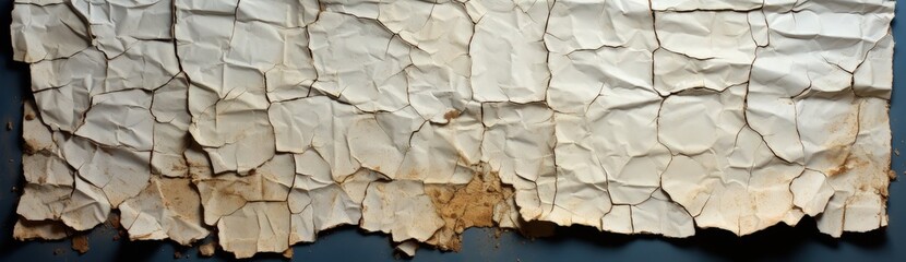 a folded piece of paper on white background, in the style of torn, distressed edges, natural fibers, panoramic scale, nature morte, recycled, sony alpha a1, decorative borders