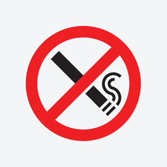 No smoking area. Classic vector sign