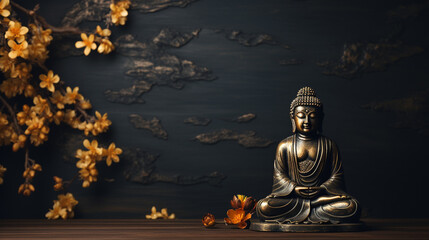 Statue of Buddha Wallpaper, Room for Words