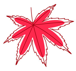 Leaf icon. Autumn, summer and spring plant. Vector flat illustration in cartoon style