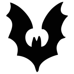 Silhouette Bat. Scary Bat Halloween. Spooky Bat