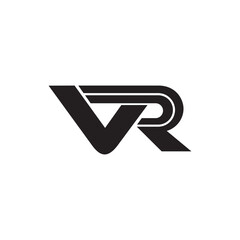 initial letter VR Logo design vector template for Virtual Reality identity design. Creative minimal VR symbol concept