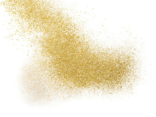 Fototapeta premium Gold glitter. Golden sparkle confetti. Shiny glittering dust.
