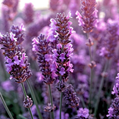 Sunlit Serenity in a Lavender Field,close up of lavender flowers,lavender flowers in the garden