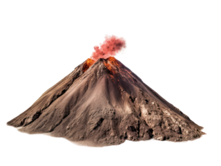 Volcano isolated on transparent background isolated.