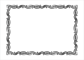 Vector luxury photo frame border design, certificate border, resume border frame