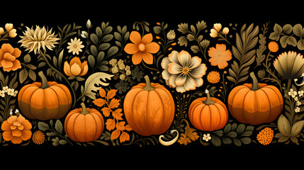 illustration of a halloween pumpkin,orange,autumn fall,holiday,October,food,season,Ai generated 