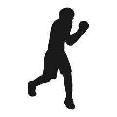 boxing sport person icon vector