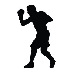 boxing sport person icon vector