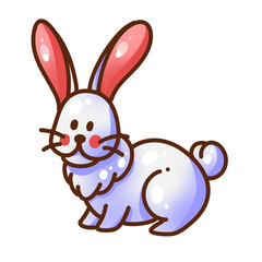 rabbit cartoon isolated png transparent background