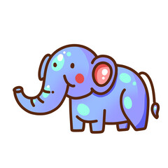 elephant cartoon isolated png transparent background