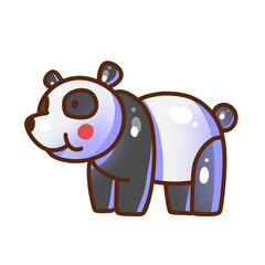 panda cartoon isolated png transparent background © Atamun