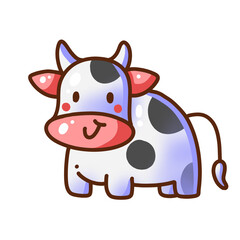 cow cartoon isolated png transparent background