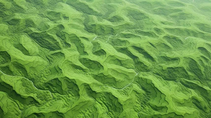 Foto auf Alu-Dibond aerial view landscape of beautiful lawn 3 © Blood Storm
