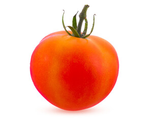 red tomato fruit isolated on transparent.
