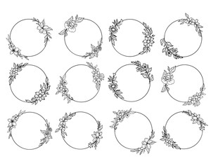 set of 12 Circle Frame