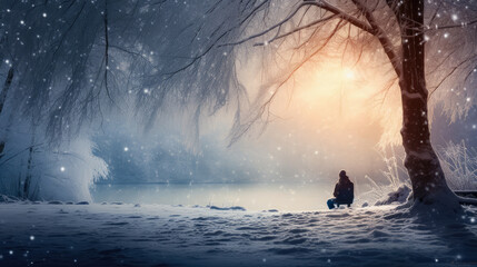 Beautiful Winter Snowy Landscape	