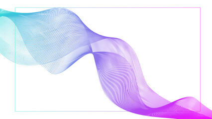 Wave of the many colored lines. Abstract wavy stripes on a white background isolated. Creative line art. Vector illustration