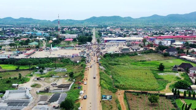 Kuje area of the Federal Capital Territory of Nigeria along the Council Highway - aerial