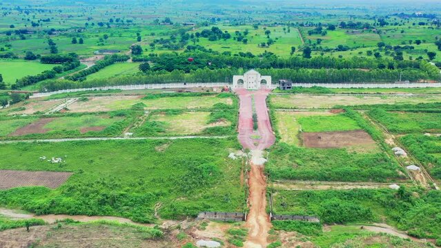 Kuje 1 estate land aerial flyover near Abuja, Nigeria
