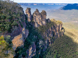 Three Sisters feature in Blue Mountains, NSW, Australia.
