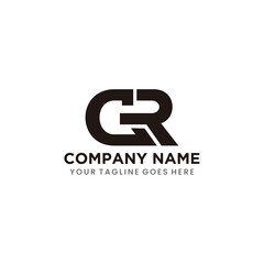 Initial Logo design letter GR vector template EPS