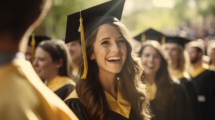 Smiling girl on graduate day 