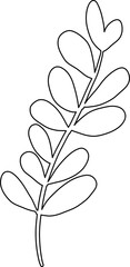 flower outline floral plant branch