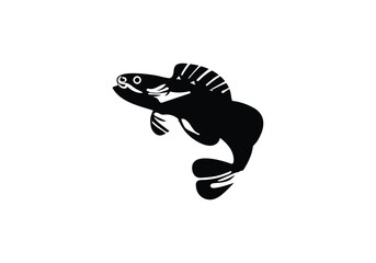 minimal style Australian Flathead Perch icon illustration design