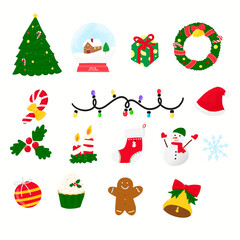 christmas icons set