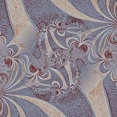 lacy pink grey complex spiraling pattern and design
