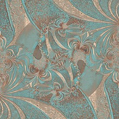 turquoise blue and blue grey spiraling pattern and design