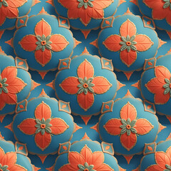 3D floral pattern