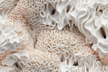 White corals. Seamless pattern