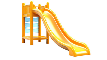 playground slide isolated on white