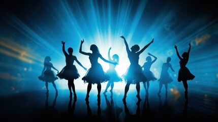Fototapeta premium Silhouette of Dancers
