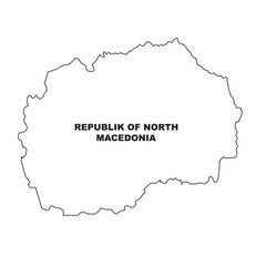 Map of republic of north macedonia icon