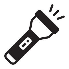 flashlight glyph icon